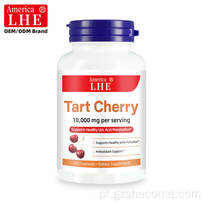 Cápsulas de extrato de cereja Shecome Tart Premium melhoram a saúde